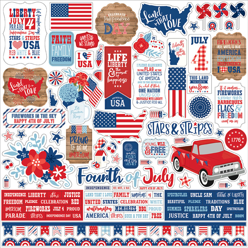 Echo Park America 12x12 Inch Element Sticker (AM213014) (DISCONTINUED) Echo Park America 12x12 Inch Element Sticker (AM213014) (DISCONTINUED)