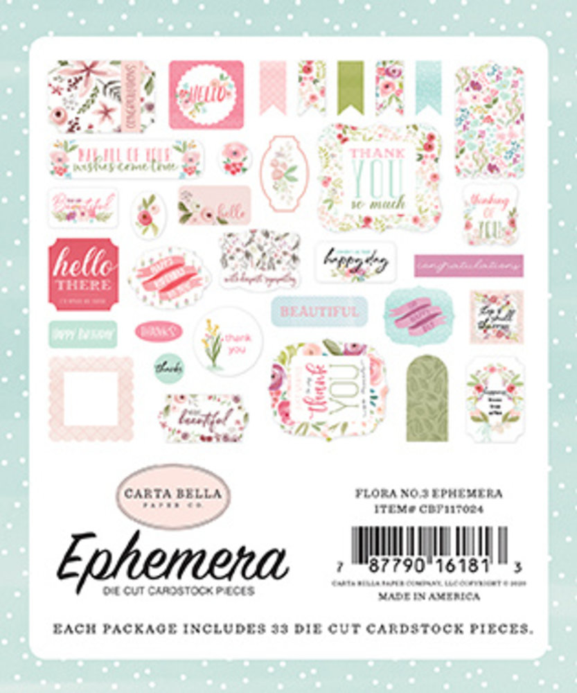 Carta Bella Flora No.3 Ephemera (CBF117024) (OUTLET) Carta Bella Flora No.3 Ephemera (CBF117024) (OUTLET)