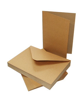 Craft UK Cards & Envelopes 5x7 Inch Kraft (CUK2048)