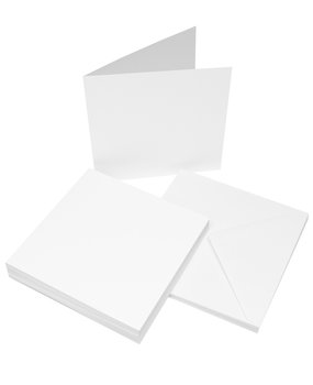 Craft UK Cards & Enveopes 6x6 Inch White (CUK599)