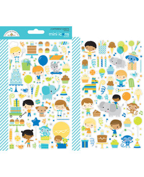 Doodlebug Design Party Time Mini Icons Stickers (6645) (DISCONTINUED)