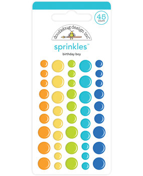 Doodlebug Design Birthday Boy Assortment Sprinkles (45pcs) (6624) (DISCONTINUED)
