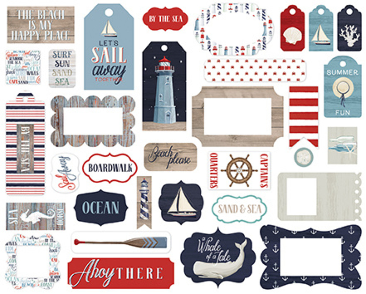 Carta Bella By The Sea Frames & Tags (CBBS120025) (OUTLET)