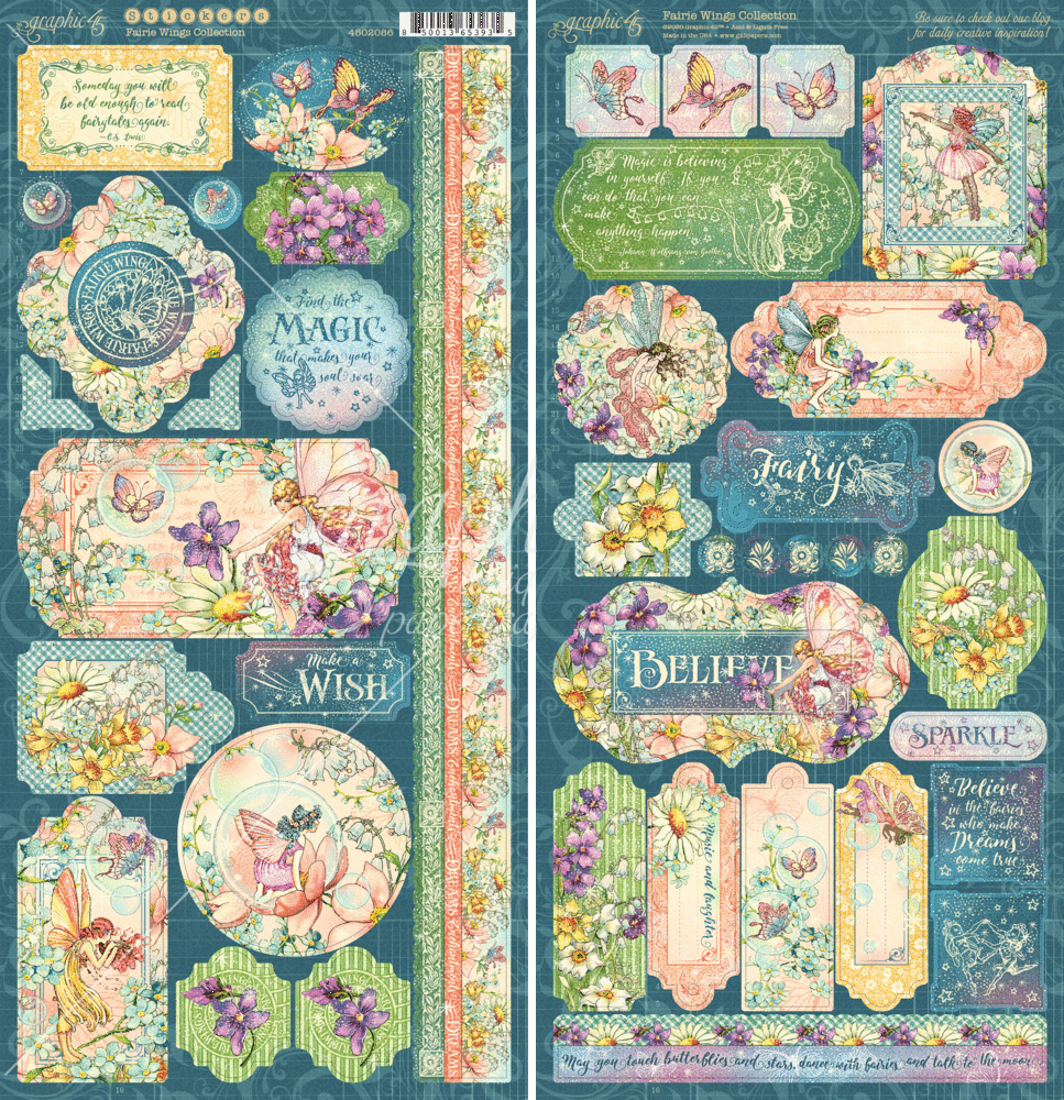 Graphic 45 Fairie Wings Stickers (4502086) (OUTLET)