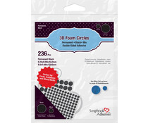Scrapbook Adhesives 3D Foam Circles Black Mix (236pcs) (01227)
