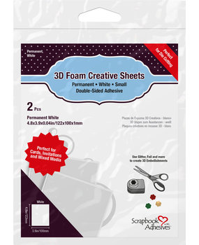 Scrapbook Adhesives 3D Foam Creative Sheets White Small (2pcs) (01228) (DISCONTINUED) Scrapbook Adhesives 3D Foam Creative Sheets White Small (2pcs) (01228) (DISCONTINUED)