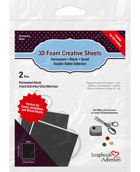 Scrapbook Adhesives 3D Foam Sheets Black Small (2pcs) (01229) (DISCONTINUED) Scrapbook Adhesives 3D Foam Sheets Black Small (2pcs) (01229) (DISCONTINUED)