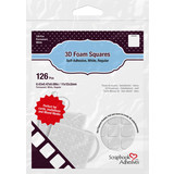 Scrapbook Adhesives 3D Foam Squares White Regular (126pcs) (01610)