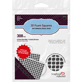 Scrapbook Adhesives 3D Foam Squares Black Small (308pcs) (01613)