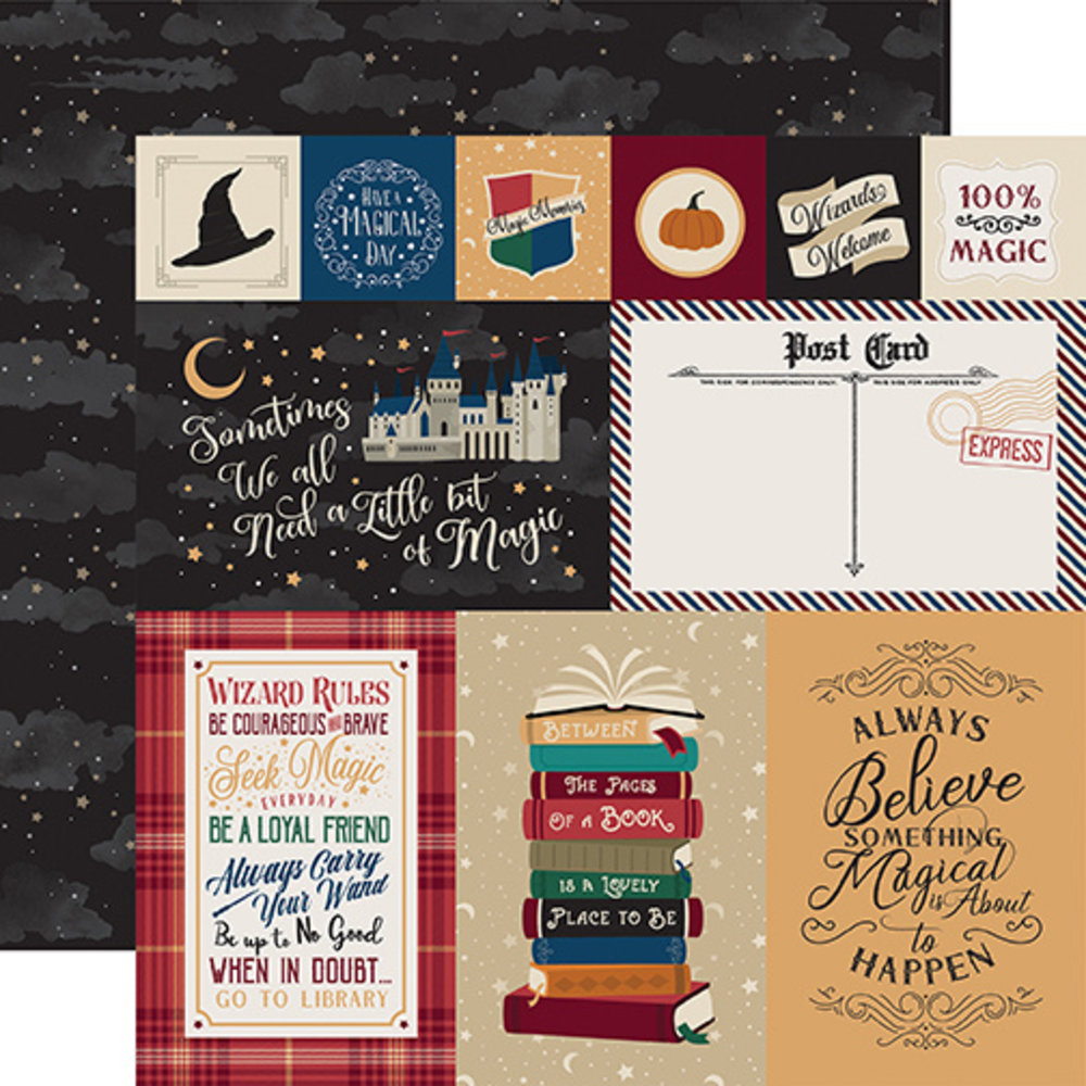 Echo Park Witches & Wizards 6x6 Inch Paper Pad (WAW217023) (DISCONTINUED) Echo Park Witches & Wizards 6x6 Inch Paper Pad (WAW217023) (DISCONTINUED)