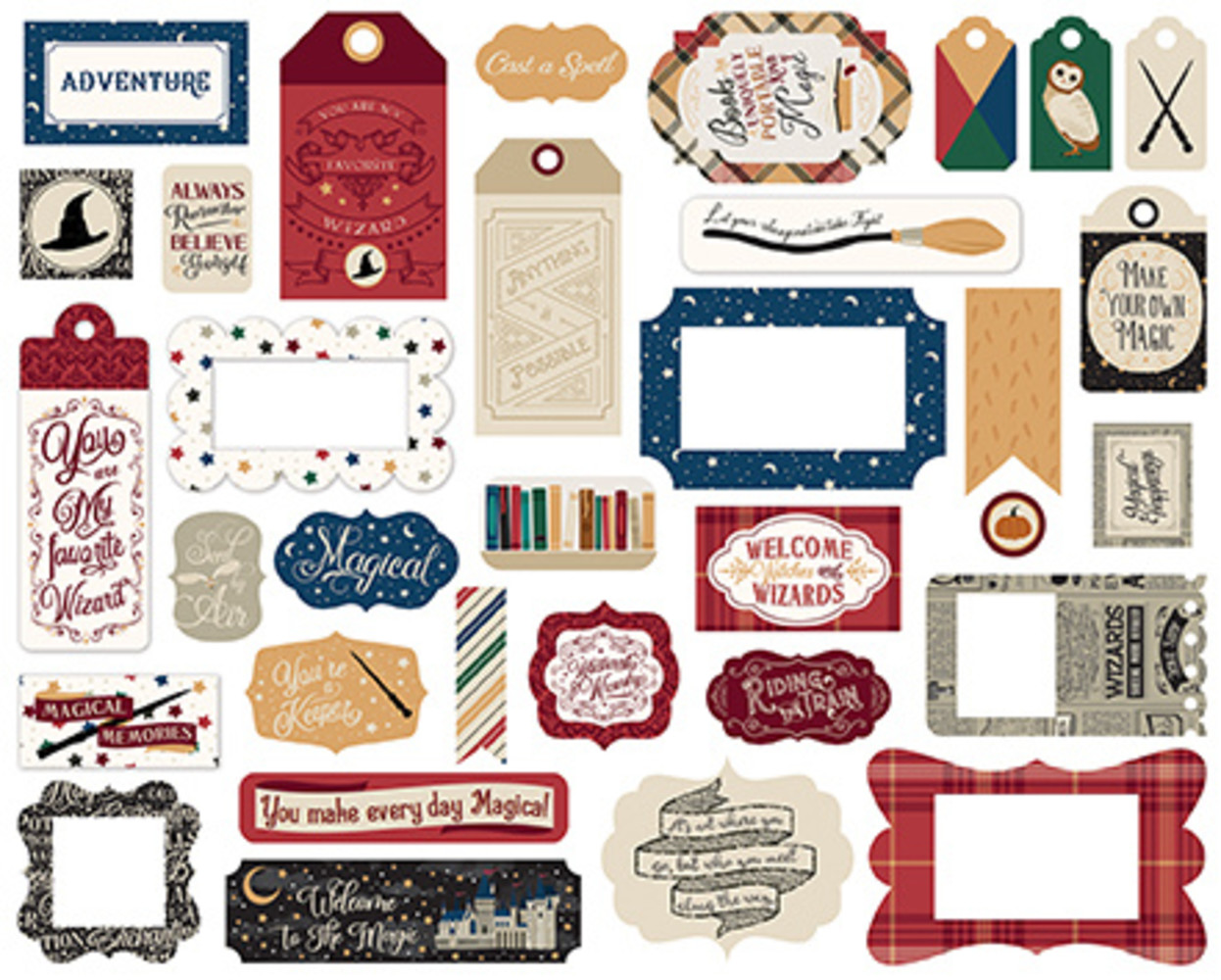 Echo Park Witches & Wizards Frames & Tags (WAW217025) (OUTLET)