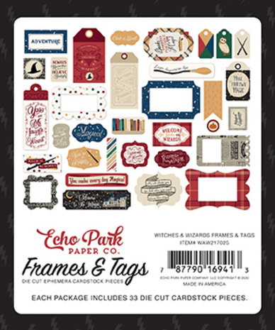 Echo Park Witches & Wizards Frames & Tags (WAW217025) (DISCONTINUED)