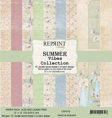 Reprint Summer Vibes 12x12 Inch Paper Pack (CRP019) (DISCONTINUED) Reprint Summer Vibes 12x12 Inch Paper Pack (CRP019) (DISCONTINUED)