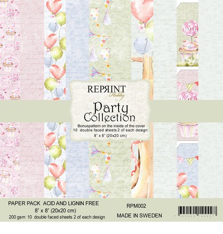 Reprint Party 8x8 Inch Paper Pack (RPM002) (DISCONTINUED) Reprint Party 8x8 Inch Paper Pack (RPM002) (DISCONTINUED)