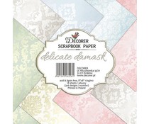 Decorer Delicate Damask 8x8 Inch Paper Pack (DECOR-B30-428)