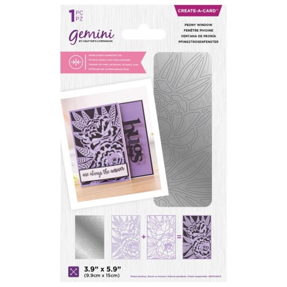 Gemini Peony Window Double-Sided Die (GEM-DSD-CAD-PEAWI) (DISCONTINUED)