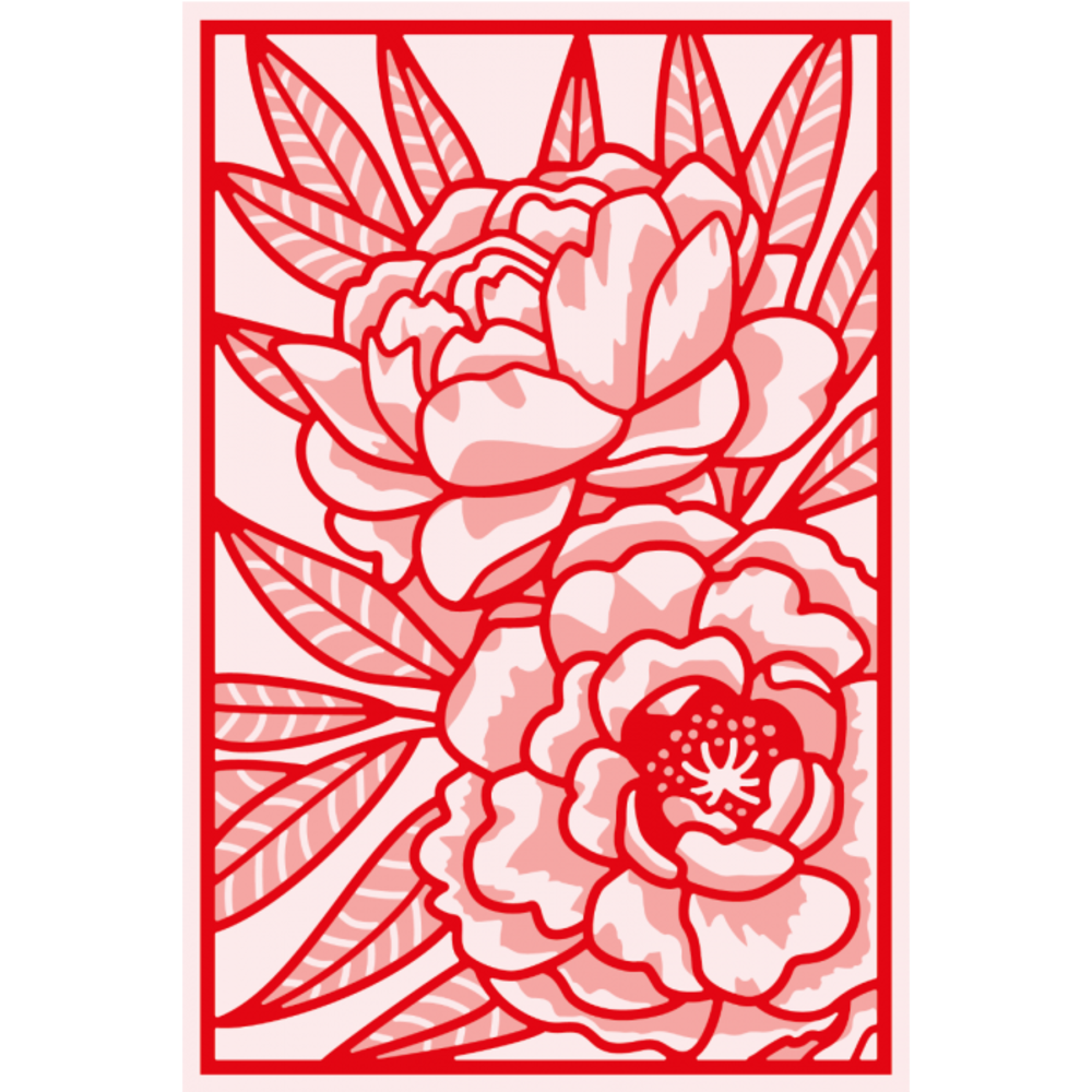 Gemini Peony Window Double-Sided Die (GEM-DSD-CAD-PEAWI) (DISCONTINUED)
