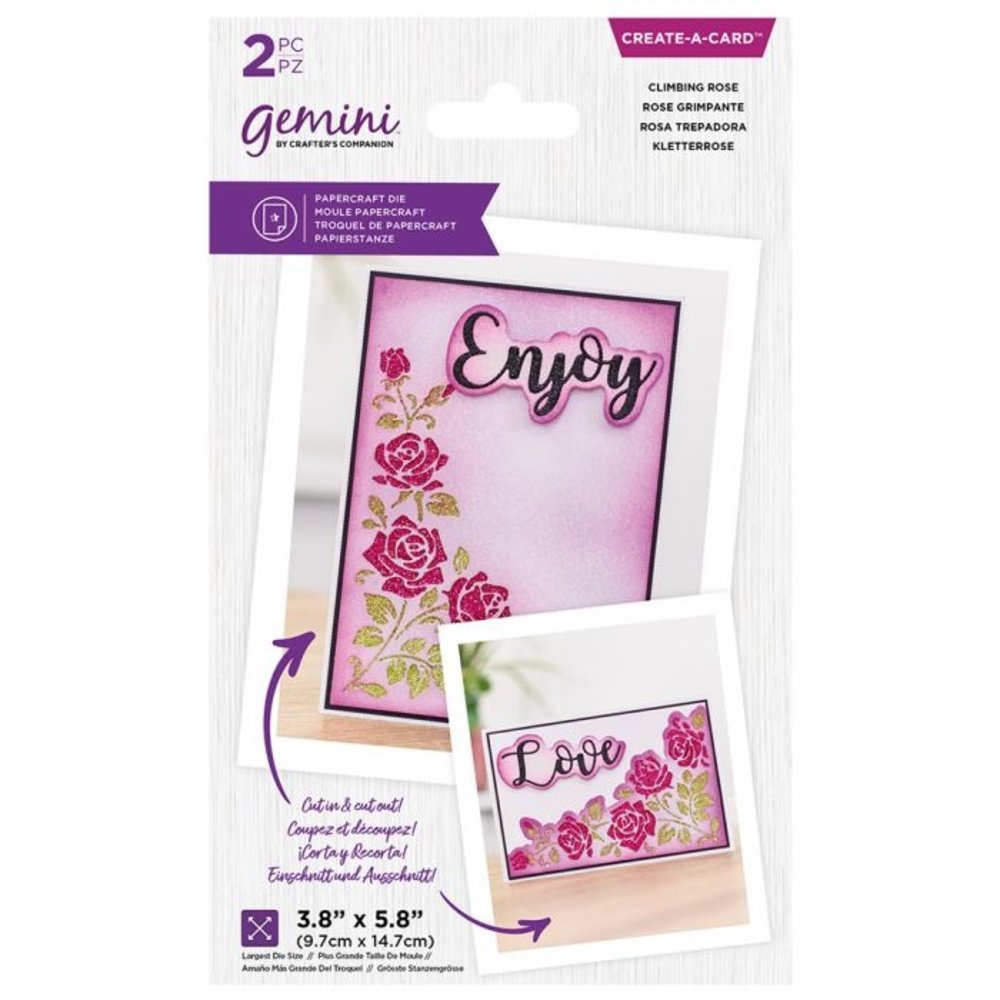 Gemini Climbing Rose Create-a-Card Dies (GEM-MD-CAD-CR) (DISCONTINUED)