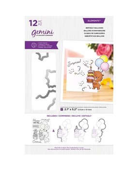 Gemini Birthday Balloons Stamp & Die (GEM-STD-CHRBAL) (DISCONTINUED)
