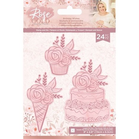 Crafter's Companion Rose Gold Stamp and Die Birthday Wishes (S-RG-STD-BWISH) (OUTLET) Crafter's Companion Rose Gold Stamp and Die Birthday Wishes (S-RG-STD-BWISH) (OUTLET)