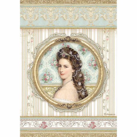 Stamperia Rice Paper A4 Princess (DFSA4481) (DISCONTINUED)