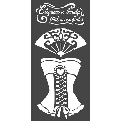 Stamperia Thick Stencil 12x25cm Corset (KSTDL39) (DISCONTINUED) Stamperia Thick Stencil 12x25cm Corset (KSTDL39) (DISCONTINUED)