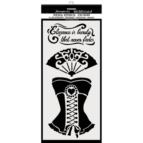 Stamperia Thick Stencil 12x25cm Corset (KSTDL39) (DISCONTINUED) Stamperia Thick Stencil 12x25cm Corset (KSTDL39) (DISCONTINUED)