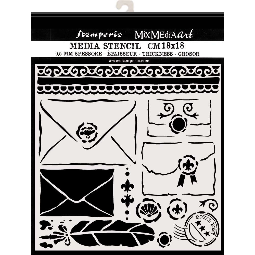 Stamperia Thick Stencil 18x18cm Letters (KSTDQ57) (DISCONTINUED)