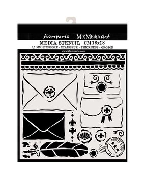 Stamperia Thick Stencil 18x18cm Letters (KSTDQ57) (OUTLET)