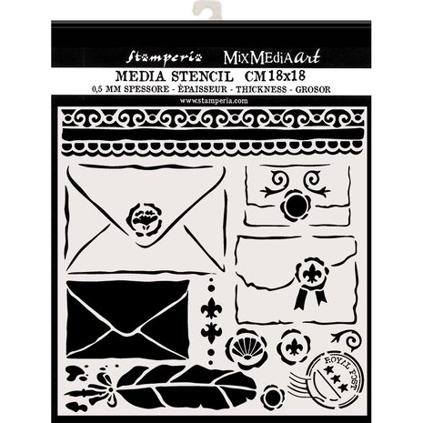 Stamperia Thick Stencil 18x18cm Letters (KSTDQ57) (DISCONTINUED)