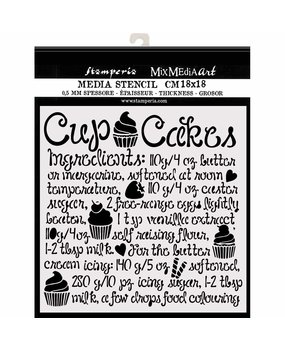 Stamperia Thick Stencil 18x18cm Cupcake (KSTDQ60) (OUTLET)