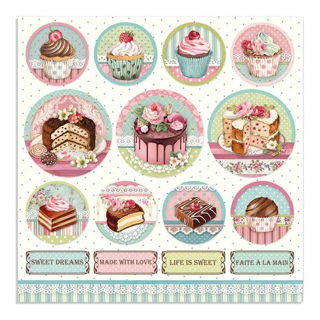 Stamperia Sweety Mini Cake Rounds (10pcs) (SBB737) (DISCONTINUED) Stamperia Sweety Mini Cake Rounds (10pcs) (SBB737) (DISCONTINUED)