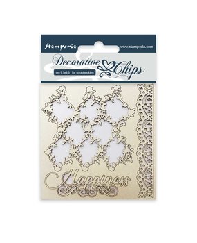 Stamperia Decorative Chips Lace and Border (SCB07) (DISCONTINUED)