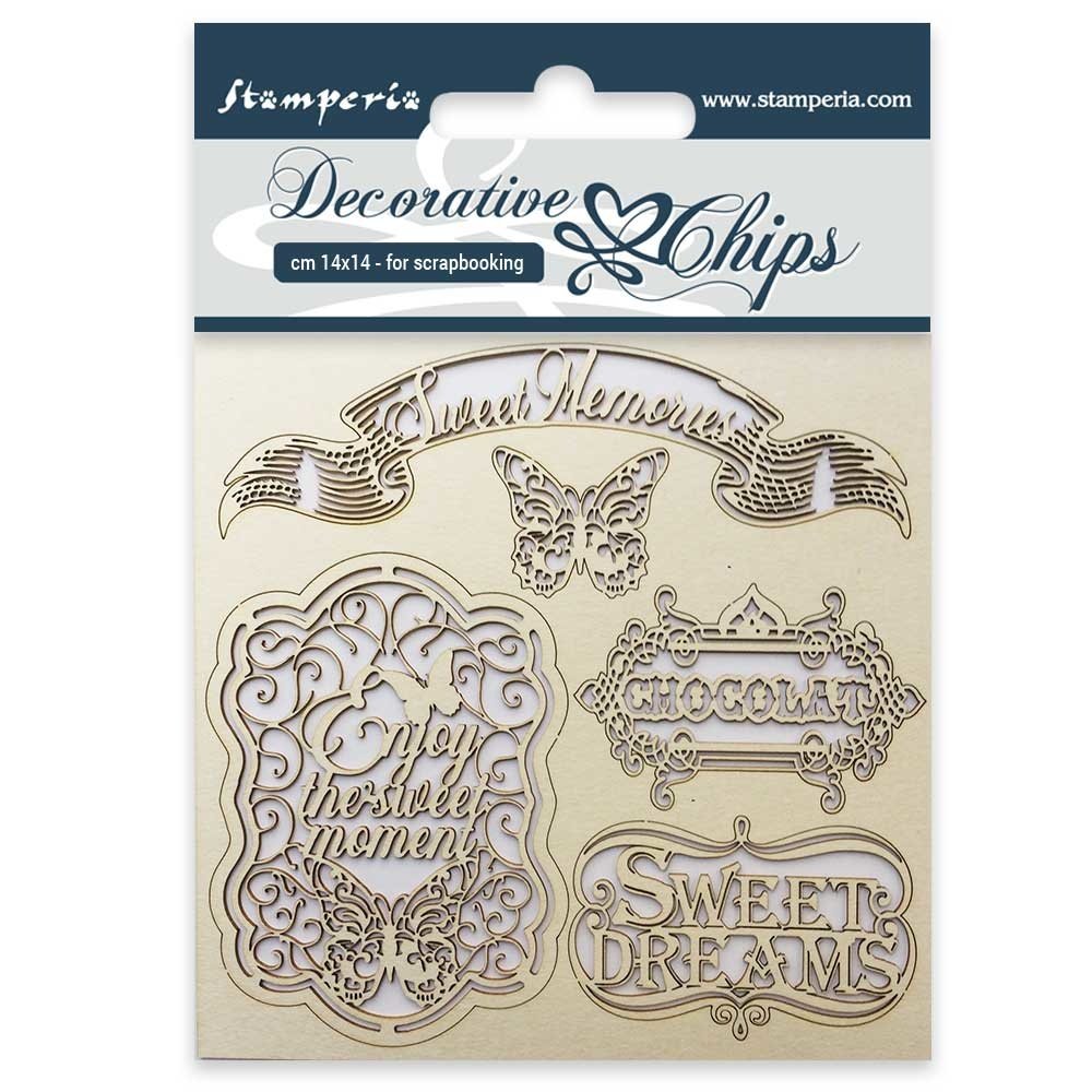 Stamperia Decorative Chips Sweet Memories (SCB17) (DISCONTINUED)