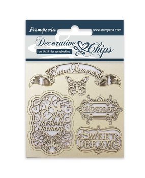 Stamperia Decorative Chips Sweet Memories (SCB17) (OUTLET)