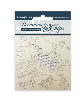 Stamperia Decorative Chips Poinsettia (SCB19) (DISCONTINUED)