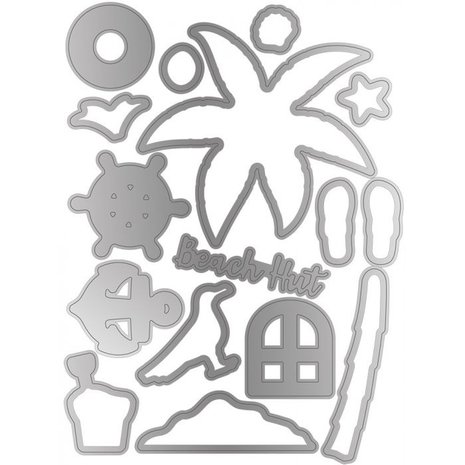 Gemini Life’s a Beach Stamp & Die (GEM-STD-LAB) (OUTLET)