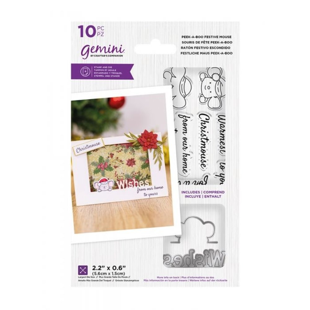 Gemini Peek-A-Boo Festive Mouse Stamp & Die (GEM-STD-PABFMOU) (DISCONTINUED) Gemini Peek-A-Boo Festive Mouse Stamp & Die (GEM-STD-PABFMOU) (DISCONTINUED)