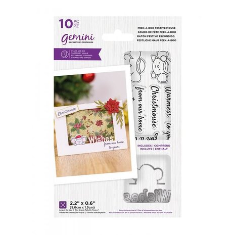 Gemini Peek-A-Boo Festive Mouse Stamp & Die (GEM-STD-PABFMOU) (DISCONTINUED) Gemini Peek-A-Boo Festive Mouse Stamp & Die (GEM-STD-PABFMOU) (DISCONTINUED)
