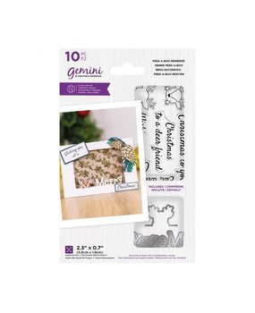Gemini Peek-A-Boo Reindeer Stamp & Die (GEM-STD-PABREIN) (DISCONTINUED)