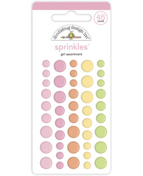 Doodlebug Design Baby Girl Assortment Sprinkles (45pcs) (6754) (DISCONTINUED)