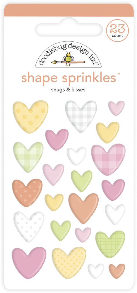 Doodlebug Design Snugs & Kisses Shape Sprinkles (23pcs) (6757) (DISCONTINUED)