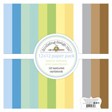 Doodlebug Design Special Delivery 12x12 Inch Textured Cardstock Paper Pack (6856) (DISCONTINUED)