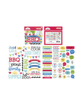 Doodlebug Design Bar-b-cute Chit Chat (85pcs) (6890) (DISCONTINUED)