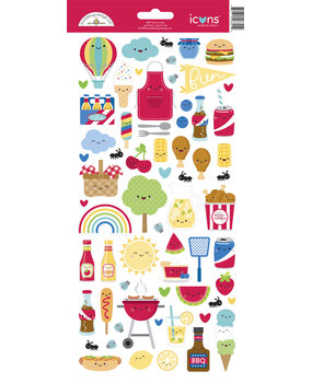 Doodlebug Design Bar-b-cute Icons Stickers (6891) (OUTLET)