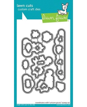 Lawn Fawn Unicorn Picnic Dies (LF2320) (OUTLET)
