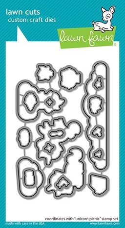 Lawn Fawn Unicorn Picnic Dies (LF2320) (OUTLET) Lawn Fawn Unicorn Picnic Dies (LF2320) (OUTLET)