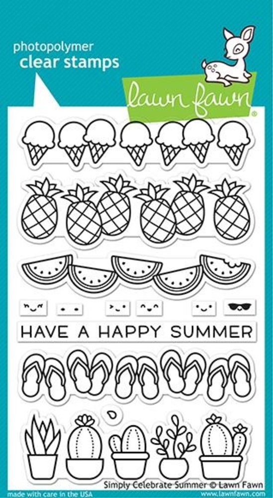 Lawn Fawn Simply Celebrate Summer Clear Stamps (LF2333) (DISCONTINUED)