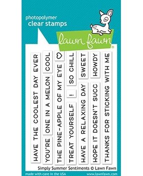 Lawn Fawn Simply Summer Sentiments Clear Stamps (LF2335) (DISCONTINUED)