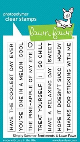 Lawn Fawn Simply Summer Sentiments Clear Stamps (LF2335) (DISCONTINUED)